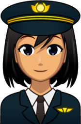 female pilot (yellow) emoji