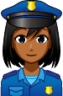female police officer (brown) emoji