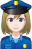 female police officer (white) emoji