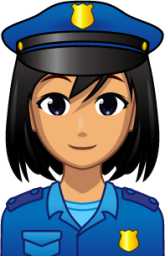 female police officer (yellow) emoji