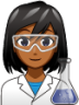 female scientist (brown) emoji