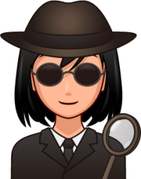 female spy (plain) emoji