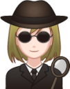 female spy (white) emoji