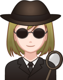female spy (white) emoji