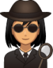 female spy (yellow) emoji