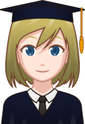 female student (white) emoji