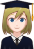female student (white) emoji