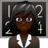female teacher (black) emoji