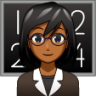 female teacher (brown) emoji