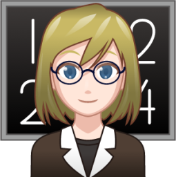 female teacher (white) emoji