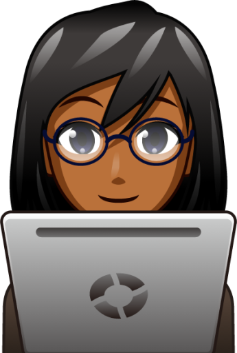 female technologist (brown) emoji