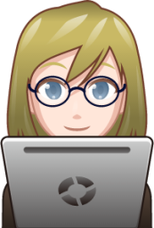 female technologist (white) emoji