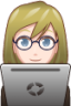 female technologist (white) emoji