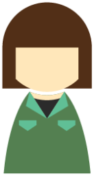 female work clothes green icon