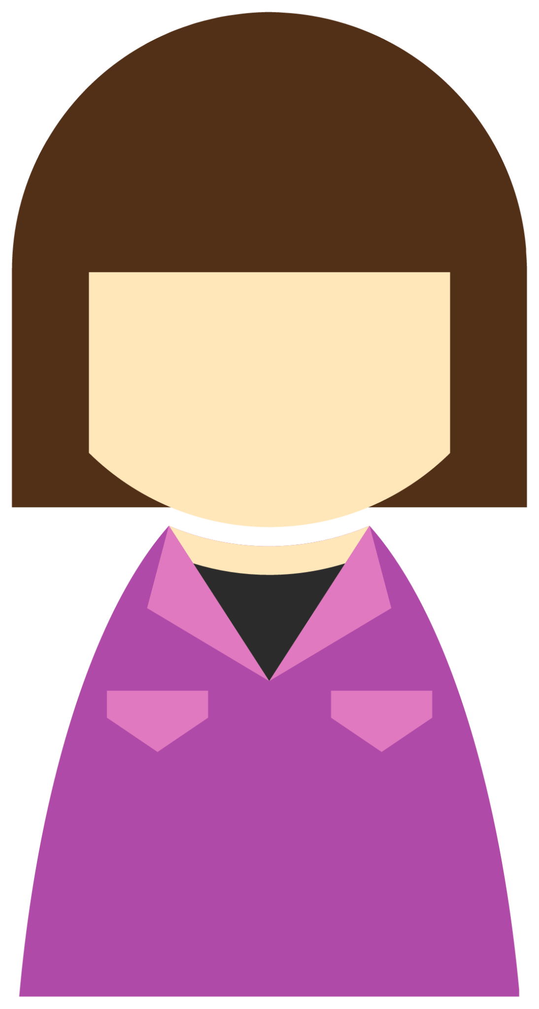 female work clothes purple icon