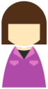 female work clothes purple icon