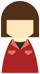 female work clothes red icon