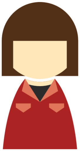 female work clothes red icon