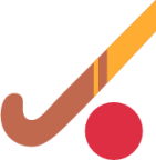 field hockey stick and ball emoji