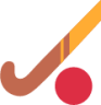 field hockey stick and ball emoji