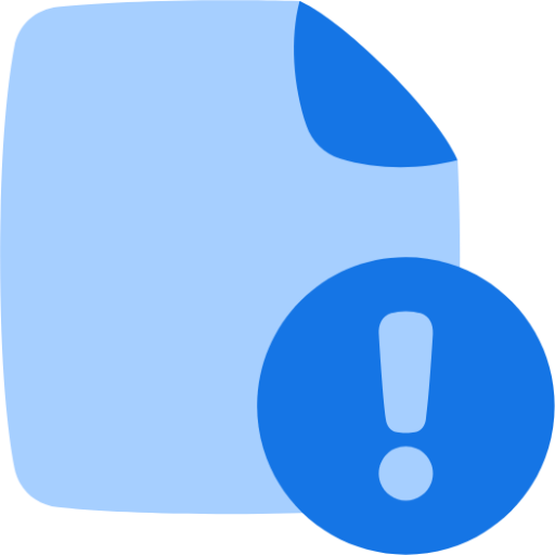 file alert warning icon