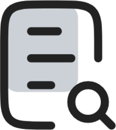 File dock search line icon