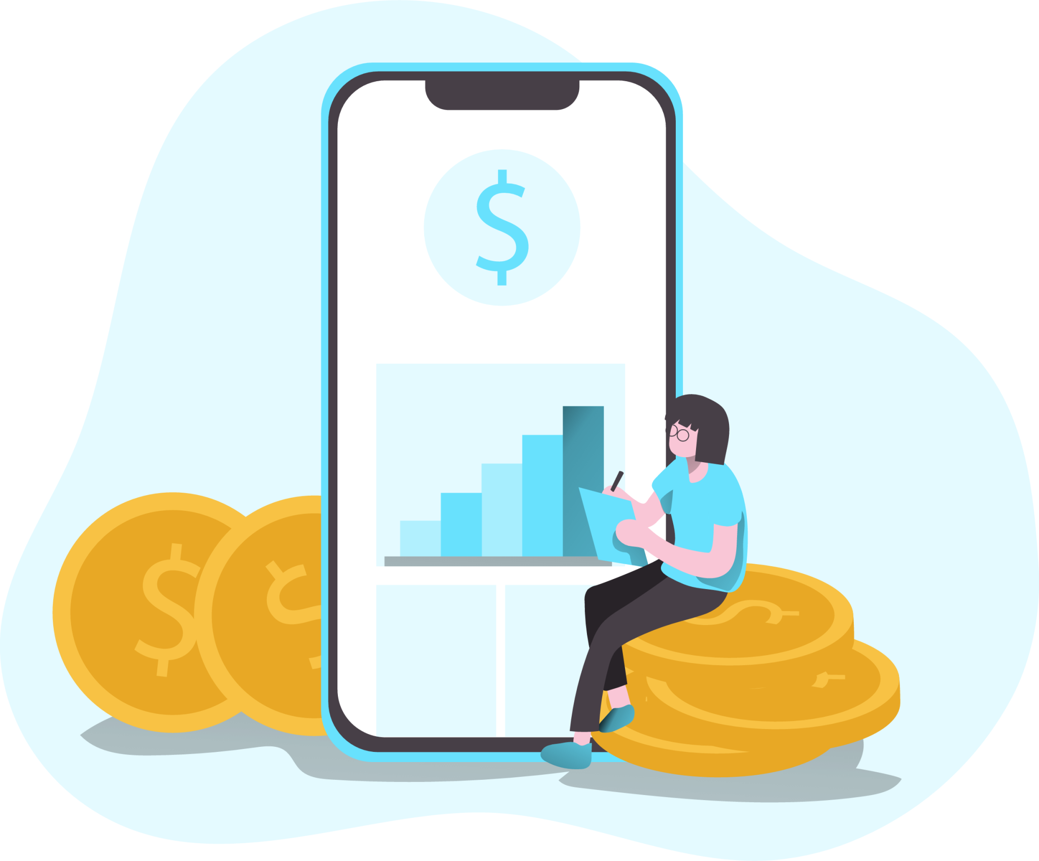 Finance app illustration