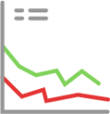 finance decrease icon