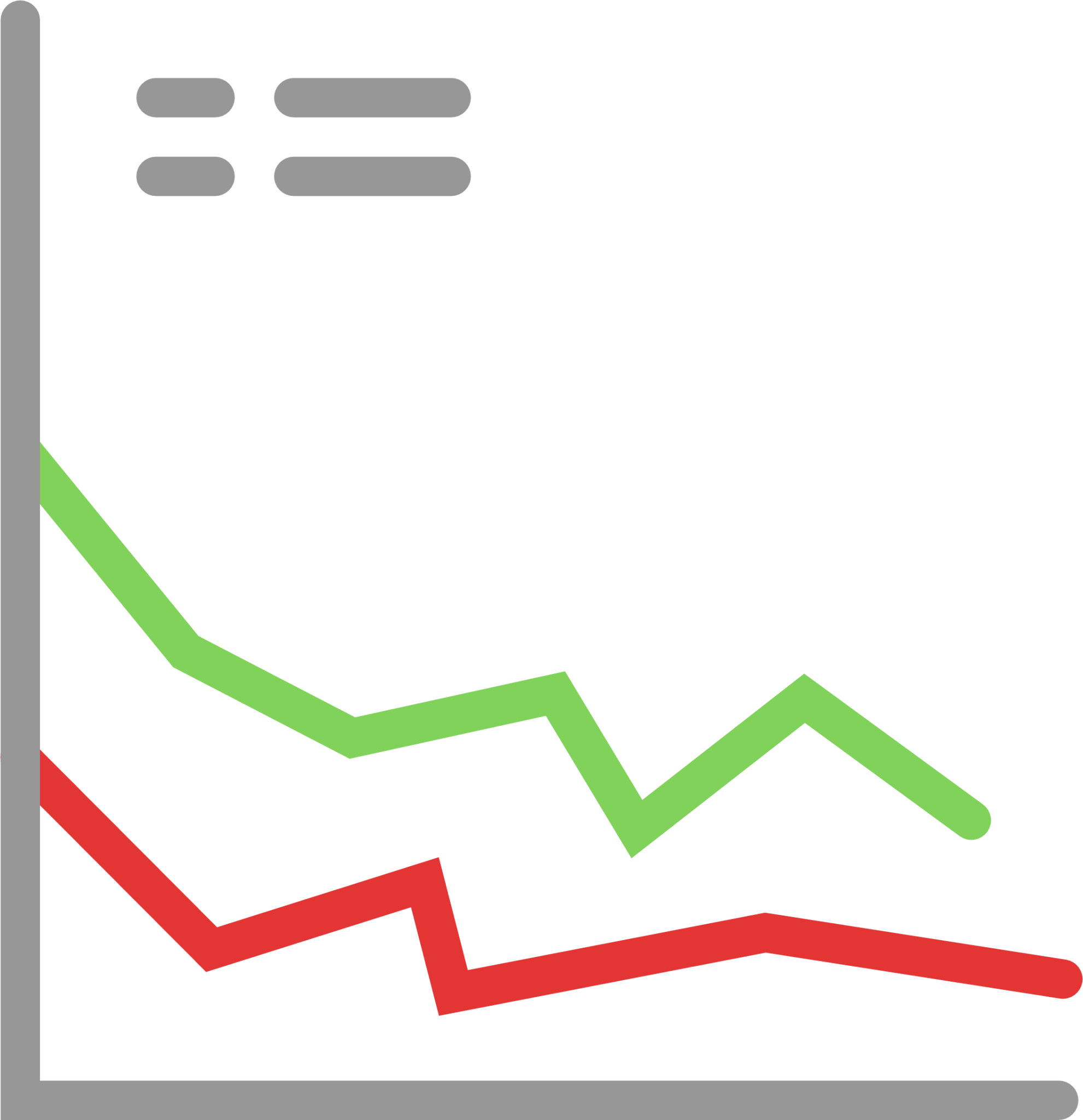 finance decrease icon