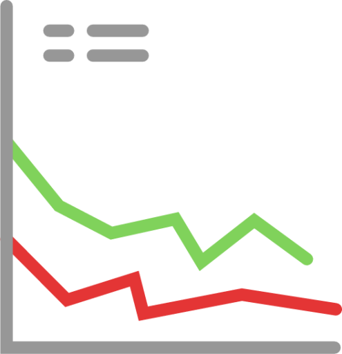 finance decrease icon