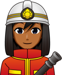 firefighter (brown) emoji