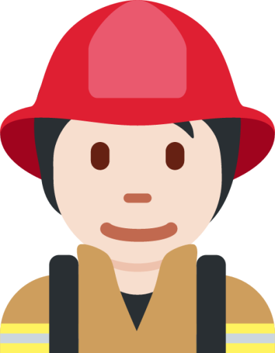 firefighter: light skin tone emoji