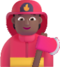 firefighter medium dark emoji