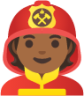 firefighter: medium-dark skin tone emoji