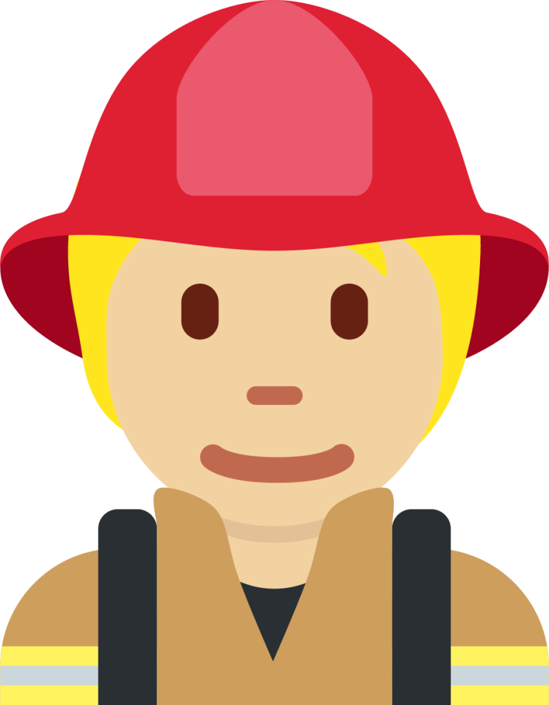 firefighter: medium-light skin tone emoji
