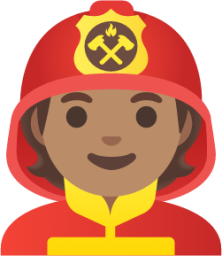 firefighter: medium skin tone emoji