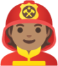 firefighter: medium skin tone emoji