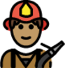 firefighter: medium skin tone emoji