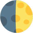 first quarter moon emoji