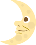 first quarter moon with face emoji