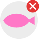 fish symbol remove icon