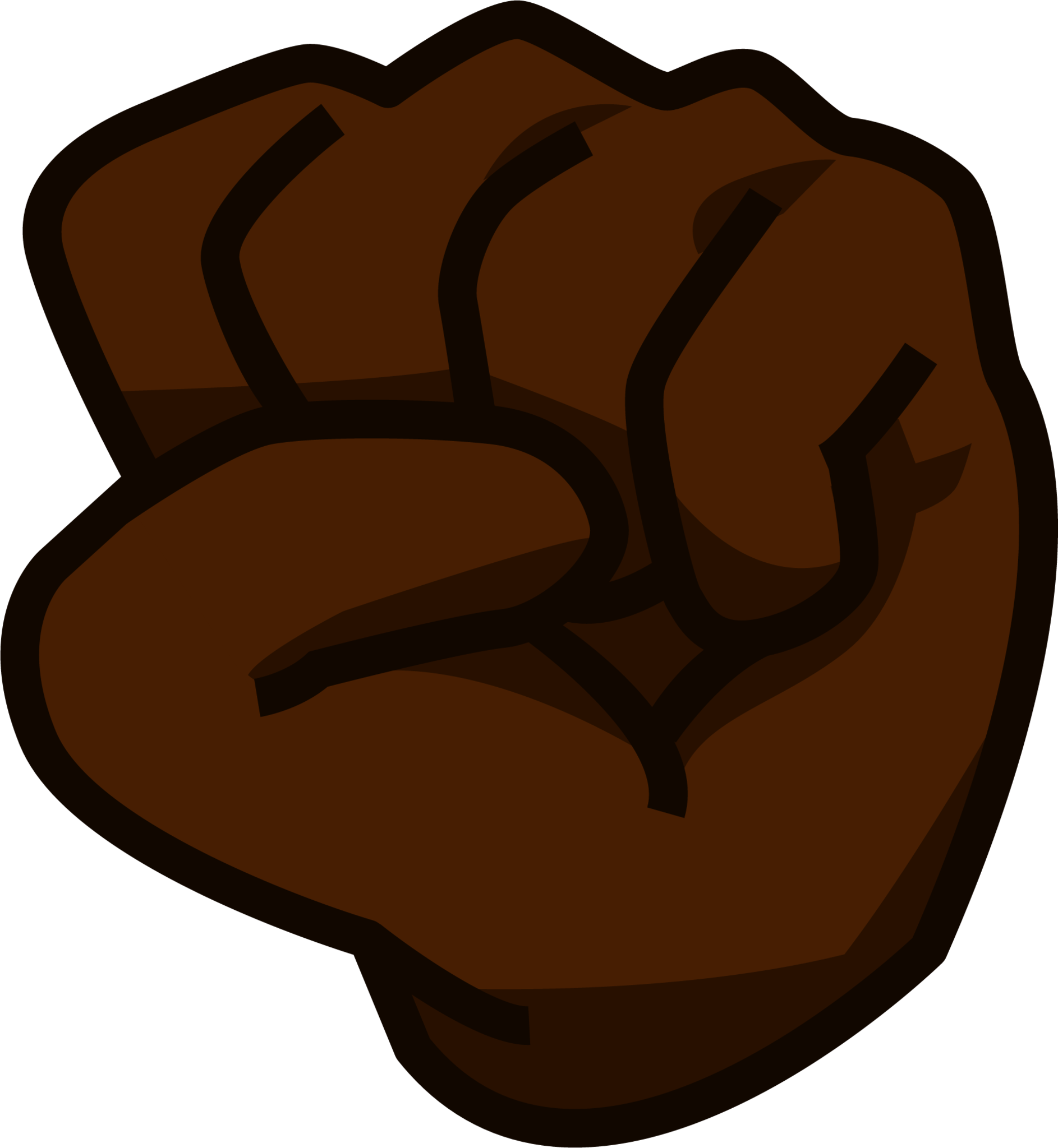 fist (black) emoji