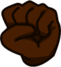 fist (black) emoji