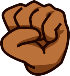 fist (brown) emoji