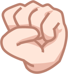 fist (white) emoji