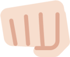 fisted hand sign tone 1 emoji