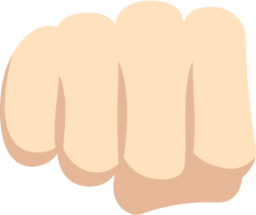 fisted hand sign tone 1 emoji