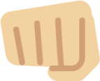 fisted hand sign tone 2 emoji
