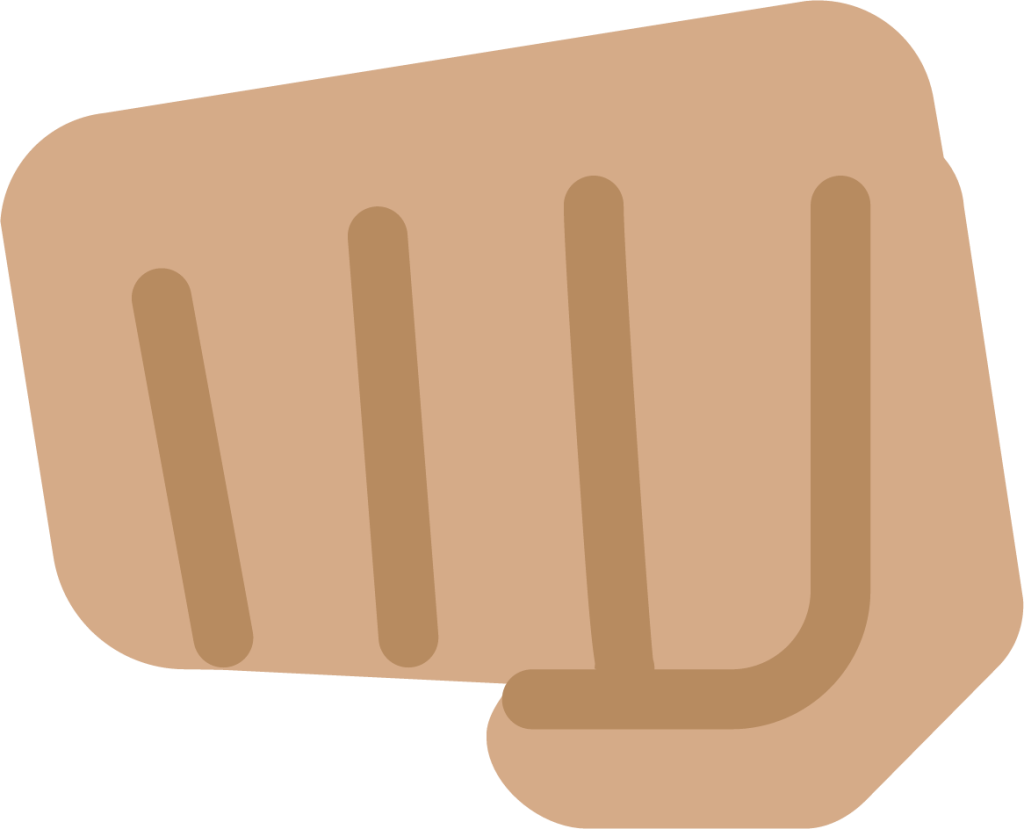 fisted hand sign tone 3 emoji