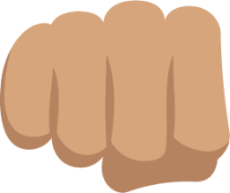 fisted hand sign tone 3 emoji